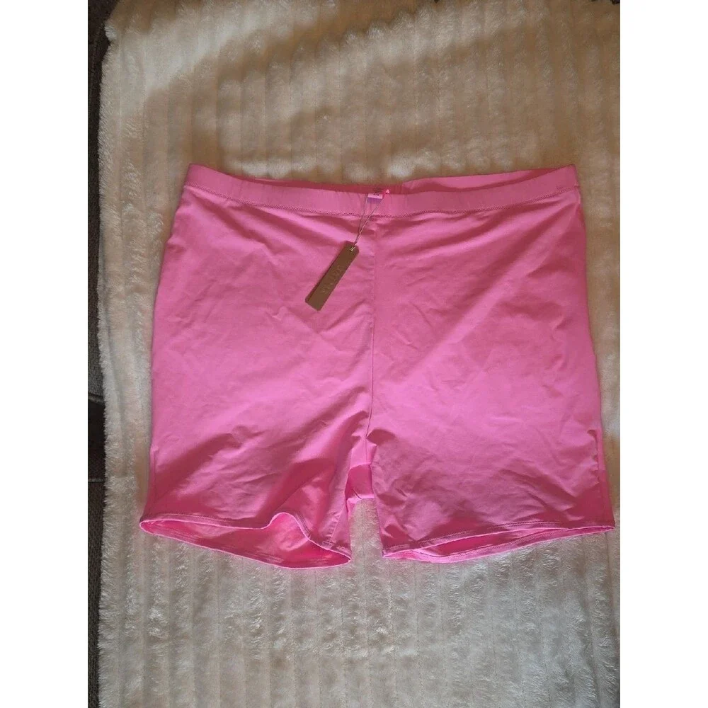 SKIMS Pink Swim Shorts; 4X